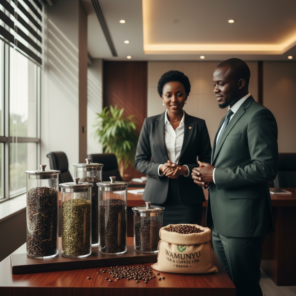 Kenyan tea and coffee at origin